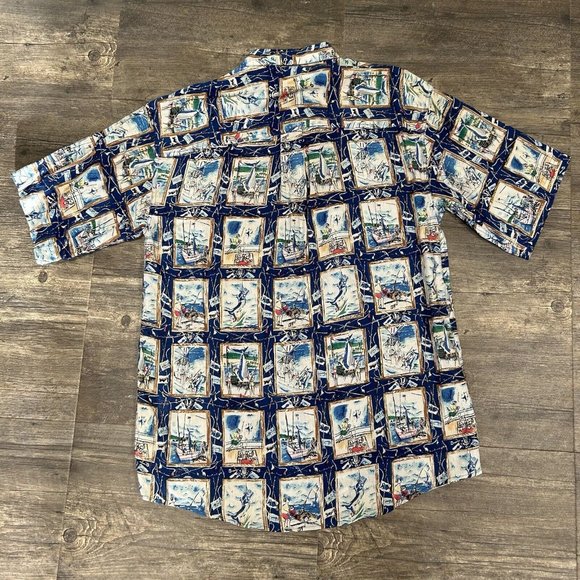 Vintage MONTAGE Pour Homme Button Front Shirt All Over Print Men Size Small NWT - Picture 7 of 7